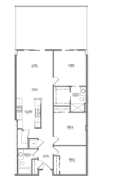 C1 floor plan at Village on Main Apartments