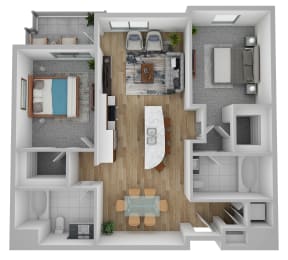 B3 floor plan at Domain San Diego