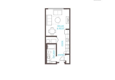 Floor Plan  S1 floor plan at Vue 22 Apartments