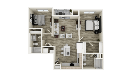 B1 floor plan at Brix 325 Apartments