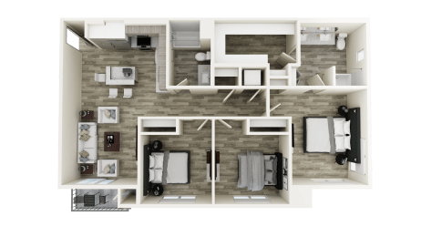 C1 floor plan at Brix 325 Apartments