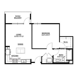 A3 Floor Plan at The Herald Apartments