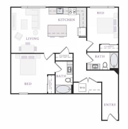 Floor Plan  a floor plan of a house with bedrooms and a bathroom