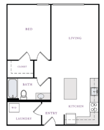 Floor Plan  a floor plan of a house with a bedroom and a living room