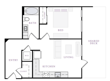 Floor Plan  a floor plan of a house with a bedroom and a living room