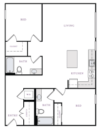 Floor Plan  a floor plan of a house with a bedroom and a living room