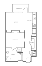 S4 Floor Plan at The Rylan Apartments