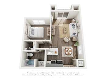 A1 a one bedroom apartment