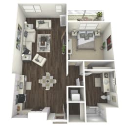 A2 Floor Plan at The Platform Urban Apartments