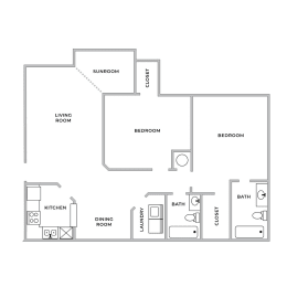 Floor Plan  a floor plan of a house with a bedroom and a living room