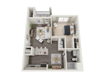 Floor Plan  a1 floor plan  1 bedroom with 2 baths  119