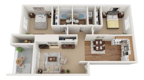 Sunset 970sqft at Sunset Park Apartments, Seattle, WA, 98146