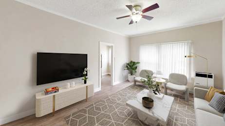 Modern Living Room at Hobart Apartments, Los Angeles, CA, 90029