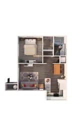 One Bedroom One Bath  B at Laguna Gardens Apts., Laguna Niguel, 92677