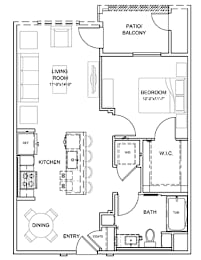A2 Floor Plan at Pradera Apartments, California, 94582