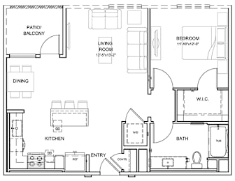 A4 Floor Plan at Pradera Apartments, San Ramon, 94582
