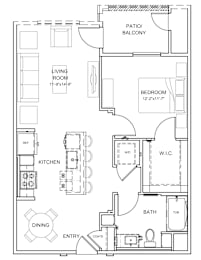 Pradera 1 Bed 1 Bath A2 at Pradera Apartments San Ramon, California 94582