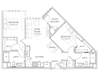 Pradera 2 Bed 2 Bath B1 at Pradera Apartments San Ramon, California 94582