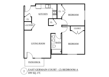 a floor plan of an apartment with a bedroom and a living room