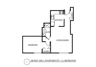  Floor Plan One Bedroom A