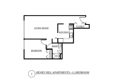 Floor Plan One Bedroom B