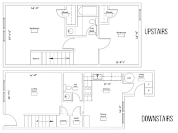 A floor plan shows the layout of a two-story home with labeled rooms.