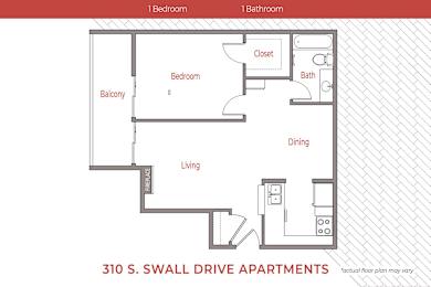 a floor plan of a small home with a bedroom and a living room