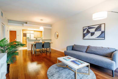 Floor Plan  a living room with a couch and a table