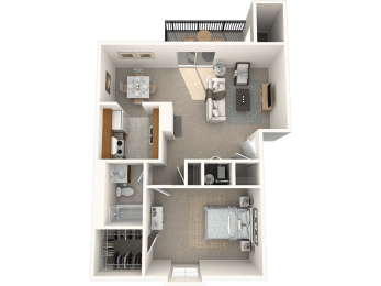  Floor Plan One Bedroom Apartment