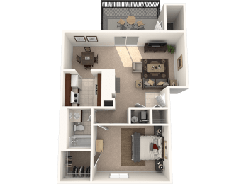  Floor Plan One Bedroom Apartment