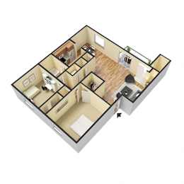  Floor Plan 2 Bedroom Apartment