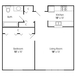 One Bedroom Apartment in Racine Wisconsin