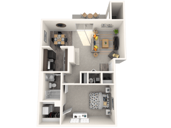  Floor Plan One Bedroom Apartment