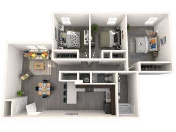 Halcyon Three Bedroom Floorplan