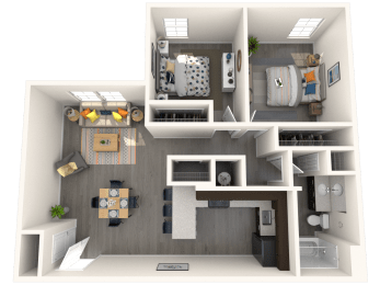 Halcyon Two Bedroom Floorplan