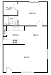 a floor plan of an apartment at Shiloh Commons