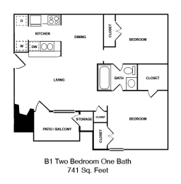 a floor plan of townhouse apartments with bedrooms and baths and a living room