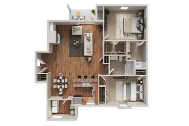 Gables Floor Plan at Highlands at Warwick Apartments, Lilitz, 17543