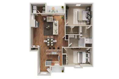 Glenwood Floor Plan at Highlands at Warwick Apartments, Lilitz, PA