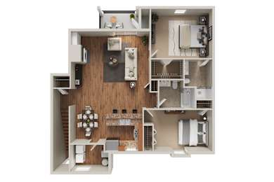 Greystone Floor Plan at Highlands at Warwick Apartments, Lilitz, Pennsylvania