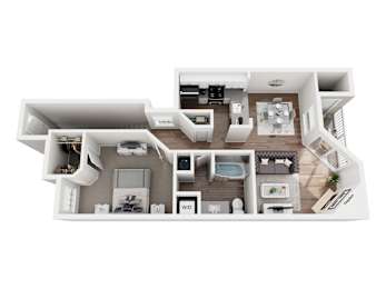 Kingsley Upper floorplan at Heather Ridge Apartments, Westland