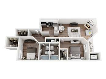 Manchester Lower floorplan at Heather Ridge Apartments, Michigan, 48185