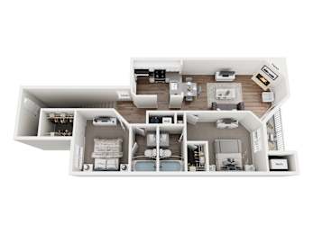 Manchester Upper floorplan at Heather Ridge Apartments, Michigan