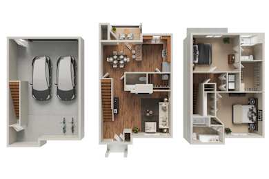 Maplewood Floor Plan at Highlands at Warwick Apartments, Pennsylvania