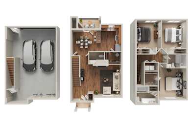Milestone Floor Plan at Highlands at Warwick Apartments, Lilitz, PA 17543