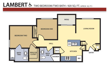 Liberty Landing Apartments Floor Plan, West Jordan, Utah Lambert HCA