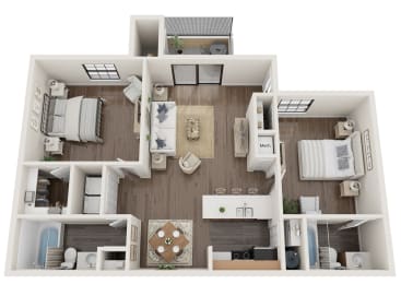 Naples-Floor Plan at Lakeside Gardens, Daytona, FL