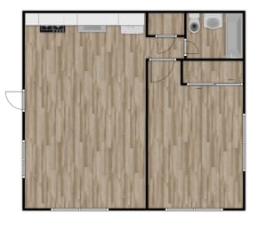 PA1 Floor Plan at Palm Gardens @ Biscayne Gardens, North Miami, FL