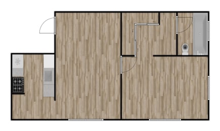 PA2 Floor Plan at Palm Gardens @ Biscayne Gardens, North Miami, 33181
