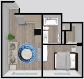 T-A2 Floor Plan at Palm Gardens @ Biscayne Gardens, Florida, 33181